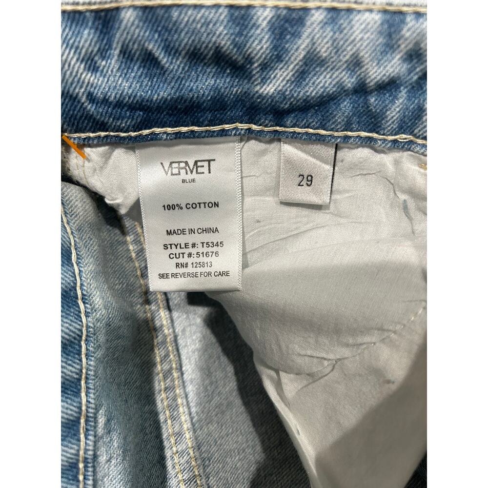NWT Vervet Leslie 90's Vintage Flare Jeans Distressed Size 29 Light Wash - Picture 9 of 12